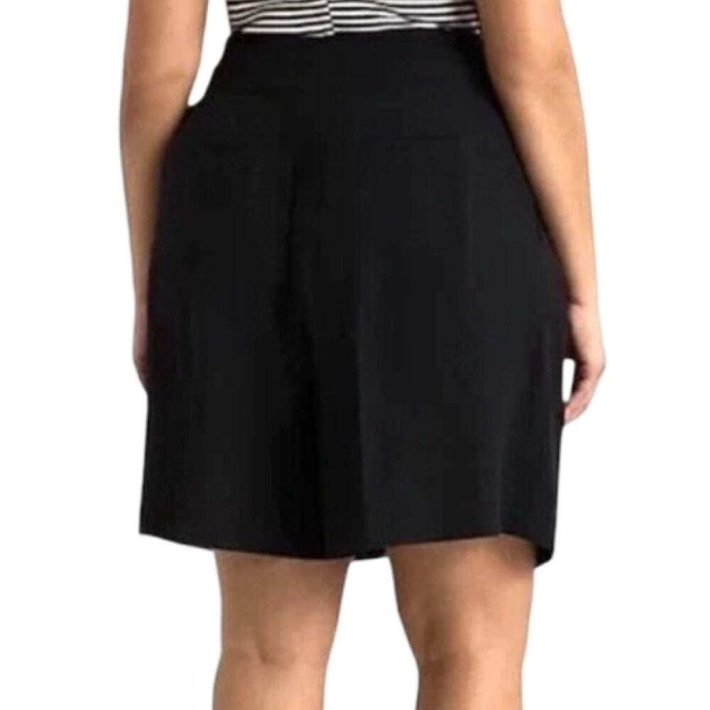 Lauren Ralph Lauren Georgette Pleated side tie shorts black size 22W - Picture 8 of 8